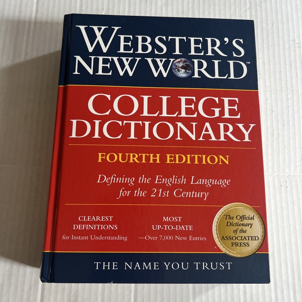 Webster's New World College Dictionary Fourth Edition Hardcover Reference Book